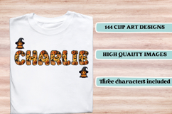 Halloween Alphabet png clipart, halloween letters doodle Product Image 6