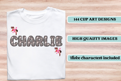 Love Story Alphabet &amp; Numbers Clipart - PNG 300 DPI Product Image 6