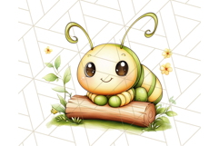 Cute Caterpillar Clipart PNG, Spring Bug Illustrations Product Image 4