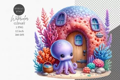 Octopus clipart, Animals house clipart, Cute animals Product Image 1