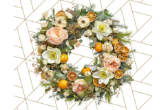 Whimsy Winter Florals Clipart PNG, Christmas Png Clipart Product Image 4