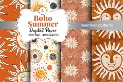 Summer Boho digital paper Seamless backgrounds Product Image 1