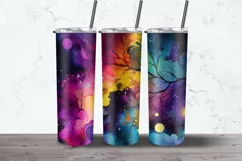 Colorful Alcohol Ink | Watercolor Abstract | 20 Oz Tumbler Product Image 2