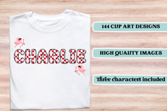 Valentine Alphabet Clip Art, valentines day letters doodle Product Image 6
