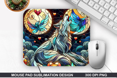 Dog Mouse Pad Sublimation, Valentine Mouse Pad PNG Design Product Image 1