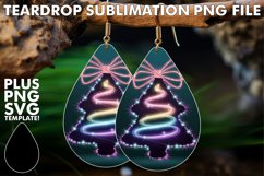 Joyful Teardrop Earrings Designs, Neon Xmas Product Image 1