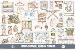Hand-Drawn Laundry Clipart Product Image 1