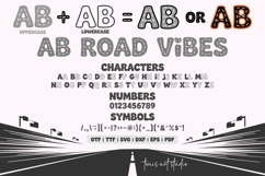 Road Vibes Font | Fun Display Alphabet| Bold &amp; Outline Product Image 3