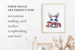 Christmas bunny Clipart, Christmas animal sublimation Product Image 3