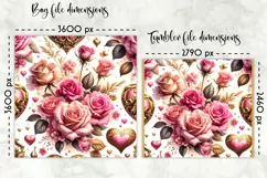 Vintage Floral Lunch Bag Design | Baroque Flowers Lunch Bag Product Image 2