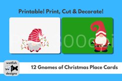 12 Gnomes of Christmas Table Place Cards, PNG 300dpi Product Image 6