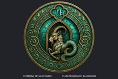 Gothic Zodiac signs Clipart Set, Astrology, horoscope PNG Product Image 3