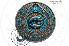 Gothic Zodiac signs Clipart Set, Astrology, horoscope PNG Product Image 5