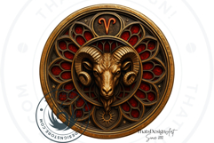 Gothic Zodiac signs Clipart Set, Astrology, horoscope PNG Product Image 7