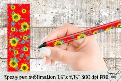 watercolor farm sunflowers epoxy pen small wrap sublimation Product Image 1