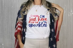 I'm Just Here For The Sparkles SVG, 4th Of July SVG Design Product Image 1