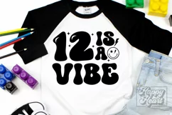 12 Is A Vibe SVG - 12th Birthday Retro - Twelve Birthday Boy Product Image 3