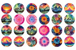Round Wind Spinner Sublimation Bundle | Wind Spinner PNG Product Image 13