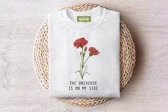 Manifest Quotes with Birth Month Flower Tee 12 Product Image 3