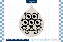 Monster Teardrop Keychain Laser Cut SVG Product Image 3