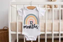 12 Months SVG | Baby Milestone SVG | Baby SVG | Newborn SVG Product Image 2