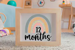 12 Months SVG | Baby Milestone SVG | Baby SVG | Newborn SVG Product Image 4
