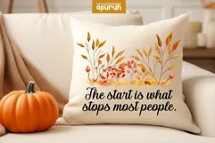 Autumn Floral Motivational Quotes Sublimation 12 Product Image 1