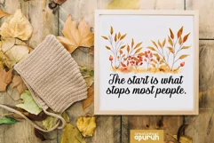 Autumn Floral Motivational Quotes Sublimation 12 Product Image 4