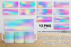 12 Variations Mug Wrap Sublimation Design rainbow glitter Product Image 1