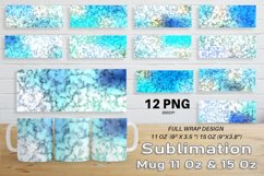 12 Variations Mug Wrap Sublimation Design blue marble Product Image 1