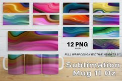 12 Variations Mug Wrap Sublimation Design wave colorful Product Image 1
