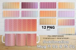 12 Variations Mug Wrap Sublimation Design Gold art deco line Product Image 1