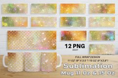 12 Mug Sublimation Design gold scales mermaid and shine Product Image 1