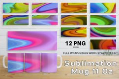 12 Variations Mug Wrap Sublimation Design wave colorful Product Image 1