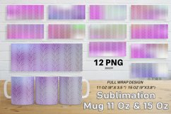 12 Variations Mug Wrap Sublimation Design Gold art deco line Product Image 1