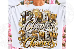 12 New Chapters 365 New Chances 2027 PNG | Inspirational Bla Product Image 1