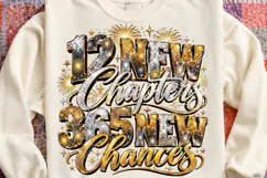 12 New Chapters 365 New Chances 2027 PNG | Inspirational Bla Product Image 4