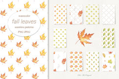Fall leaves digital paper Autumn background Thanksgiving day Product Image 1
