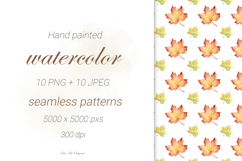 Fall leaves digital paper Autumn background Thanksgiving day Product Image 2