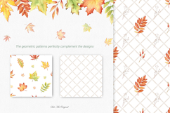 Fall leaves digital paper Autumn background Thanksgiving day Product Image 5