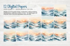 Pastel Mountains 12 Digital Papers Product Image 6