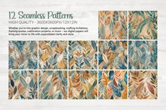 Boho Foliage Seamless Patterns Product Image 6