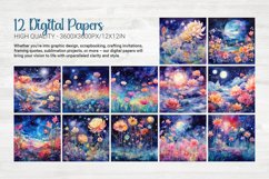 Celestial Garden 12 Digital Papers Product Image 6