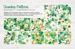 Teal and Gold Flowers, Posters, Backgrounds and Junk Journal Product Image 5