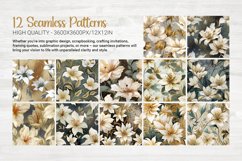 Golden Blooms Seamless Patterns Product Image 2