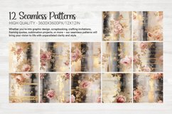 Monochromatic Roses Seamless Patterns Product Image 2