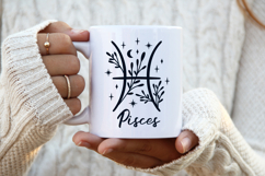 Pisces Zodiac Sign SVG. Horoscope Symbol Laser Cut File Product Image 2
