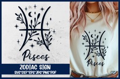 Pisces Zodiac Sign SVG. Horoscope Symbol Laser Cut File Product Image 1