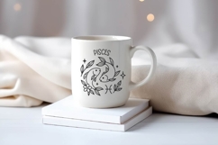 Pisces Zodiac Sign SVG | Cute Horoscope Keychain PNG Product Image 2