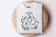 Pisces Zodiac Sign SVG | Cute Horoscope Keychain PNG Product Image 3
